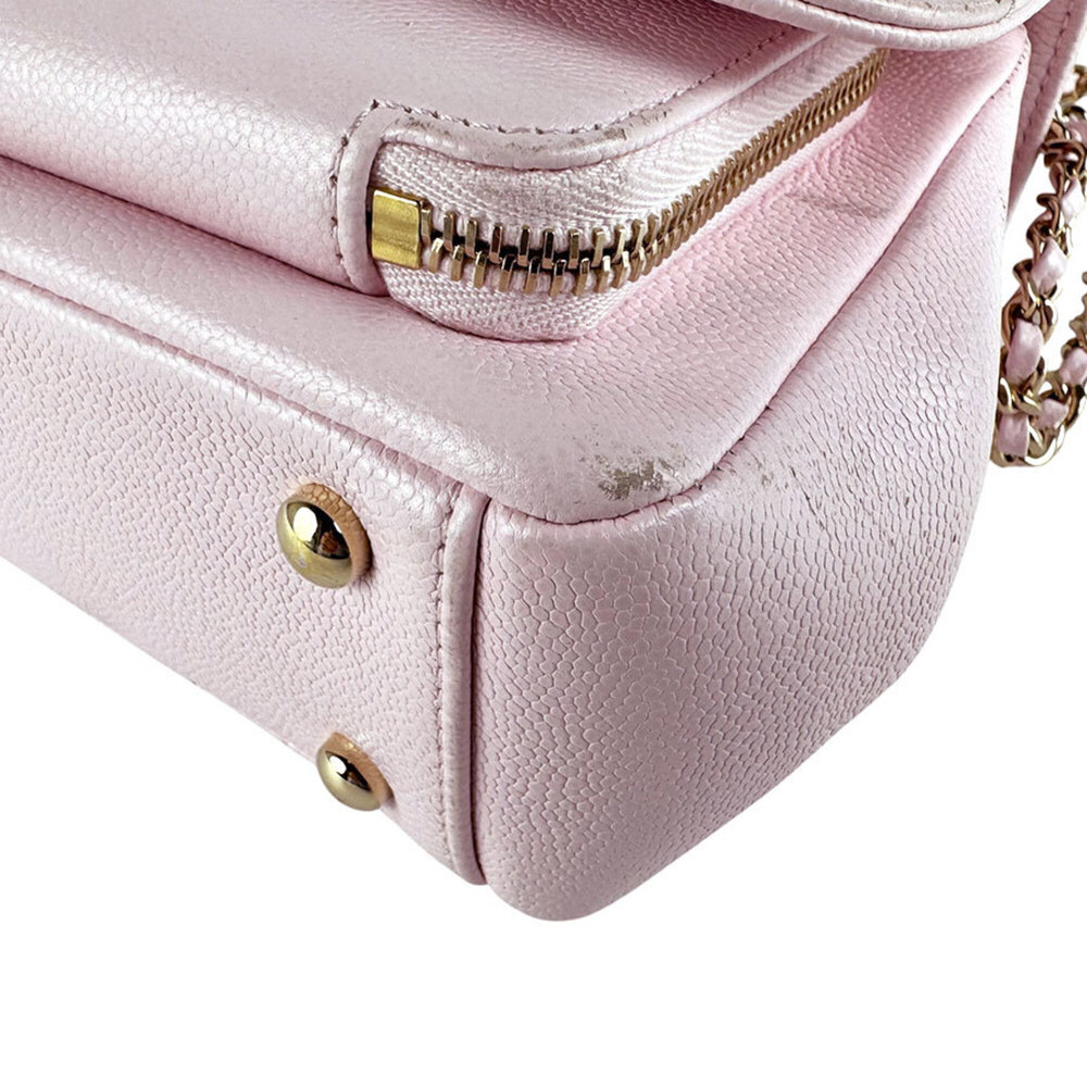 Chanel CHANEL Handbag Shoulder Bag Business Affinity Caviar Leather Light Pin... - Picture 9 of 14